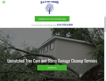 Tablet Screenshot of handhtreeservices.com